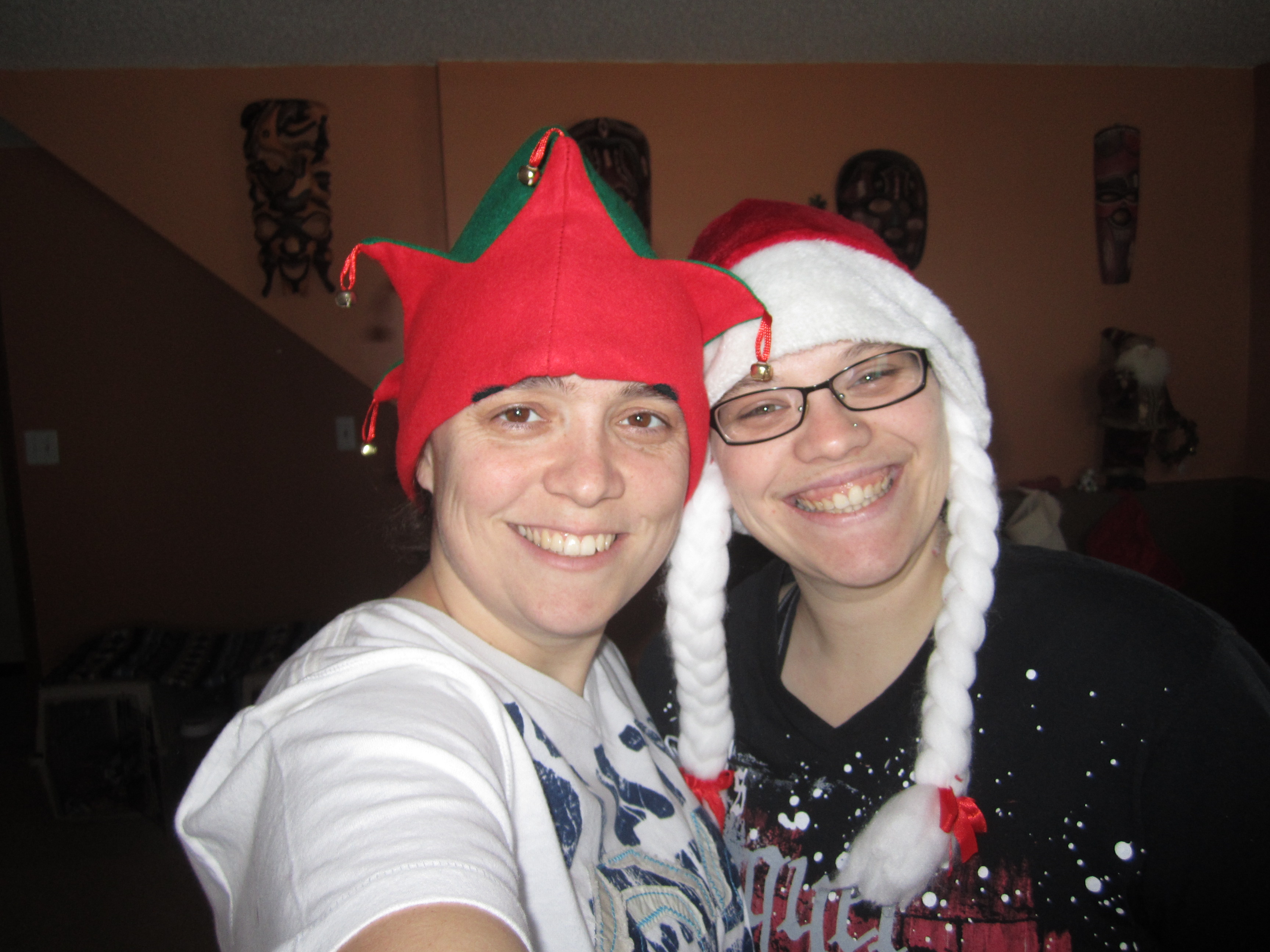 Jeanna and I....AKA Elf and Ms Santa